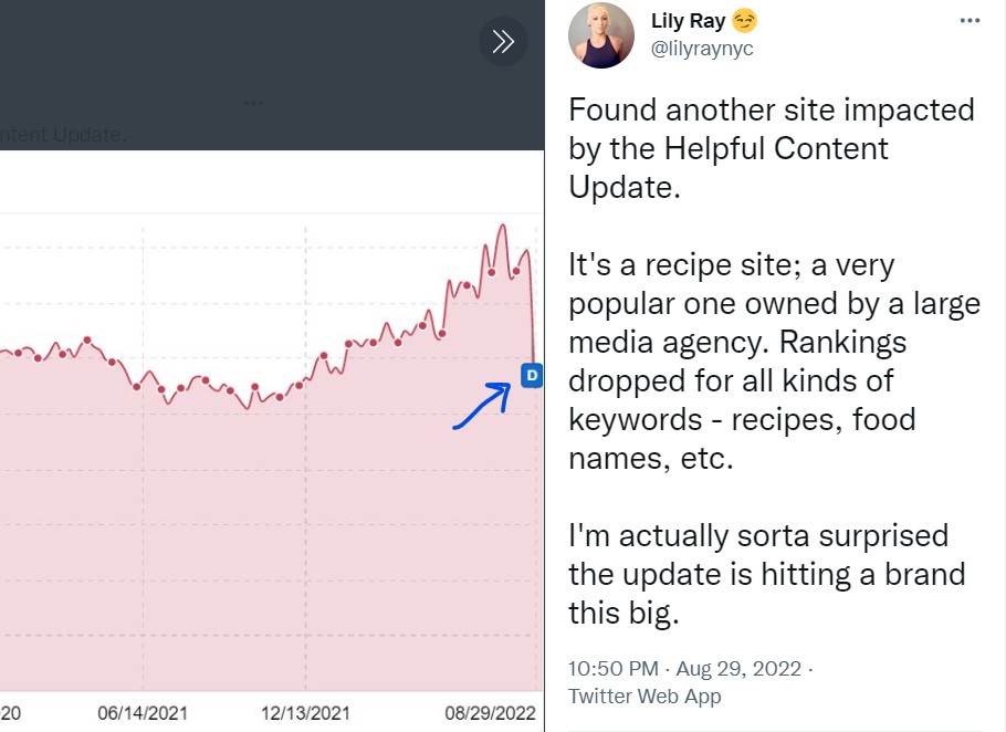 Website hit by Helpful Content Update