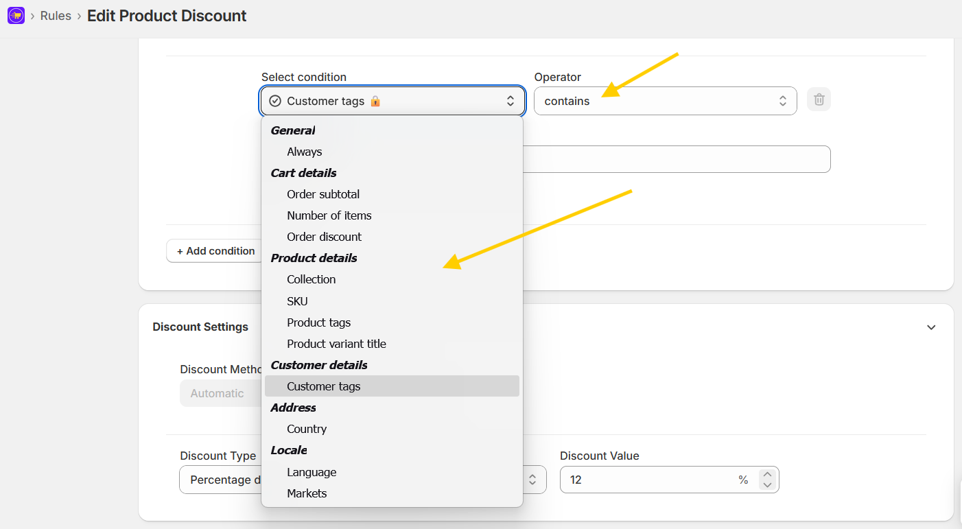 image Vista Checkout Rules & Discounts conditional Automatic Discount at Checkout in Shopify
