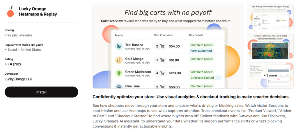 Lucky Orange - Heatmaps & Session Recording