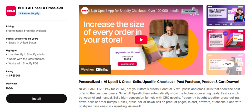 BOLD AI Upsell & Cross‑Sell