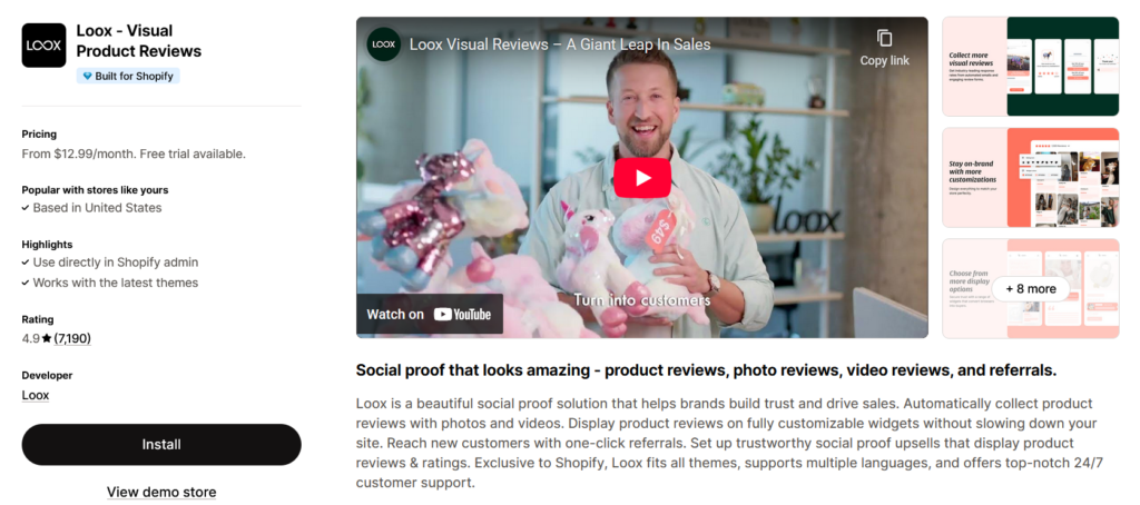 Loox Visual Product Reviews