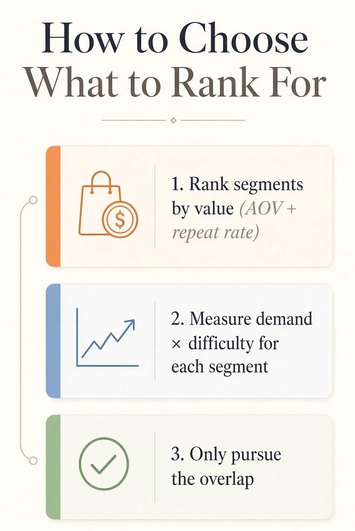 How to choose what to rank for in audience-first seo