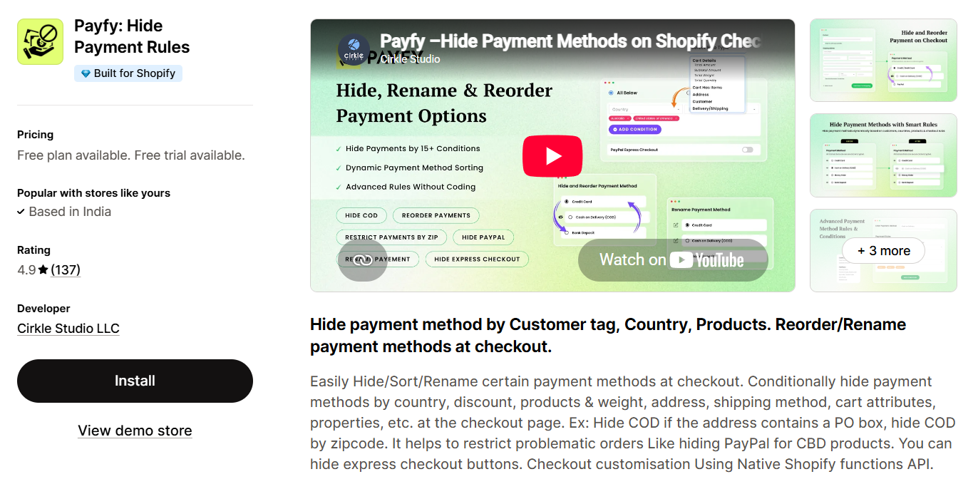 Payfy: Hide Payment Rules Payfy: Hide Payment Rules