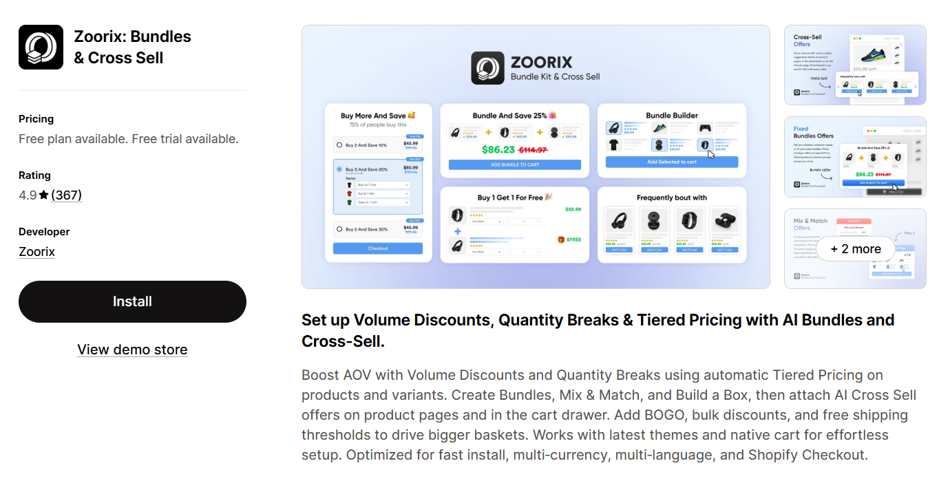 Zoorix: Bundles & Cross Sell Zoorix: Bundles & Cross Sell App