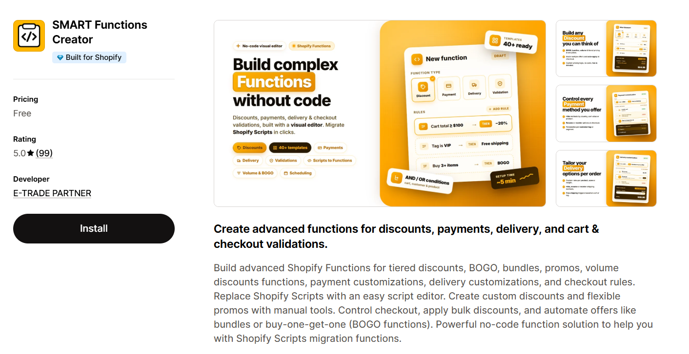 SMART Functions Creator app