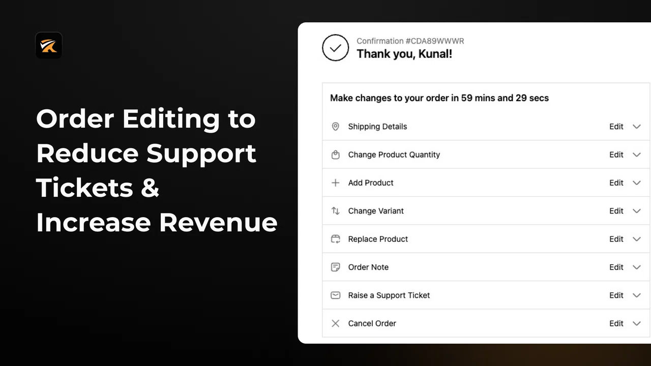 Recheck Order Editing