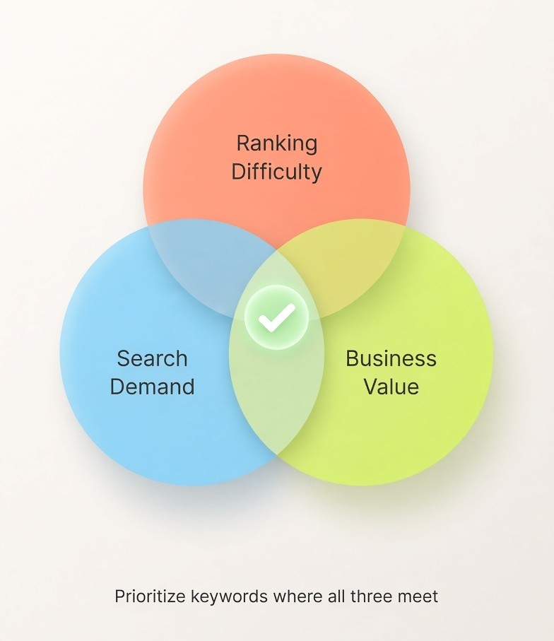 overlap ranking difficulty, search demand and business value